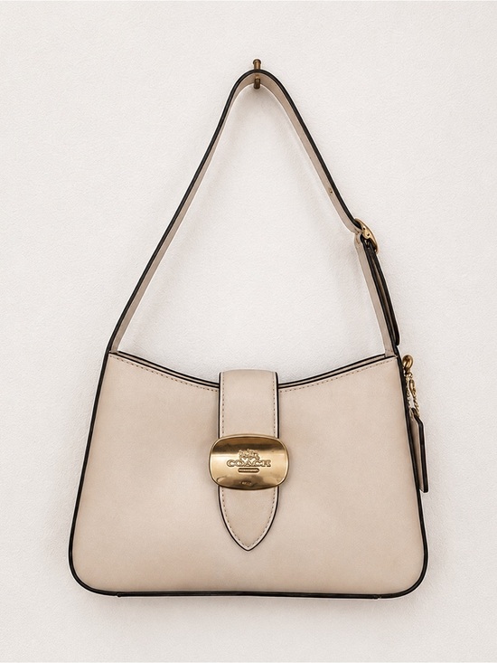 Coach Handbags - Coach Eliza Shoulder Bag in Bone with Gold Hardware | WORN ONCE